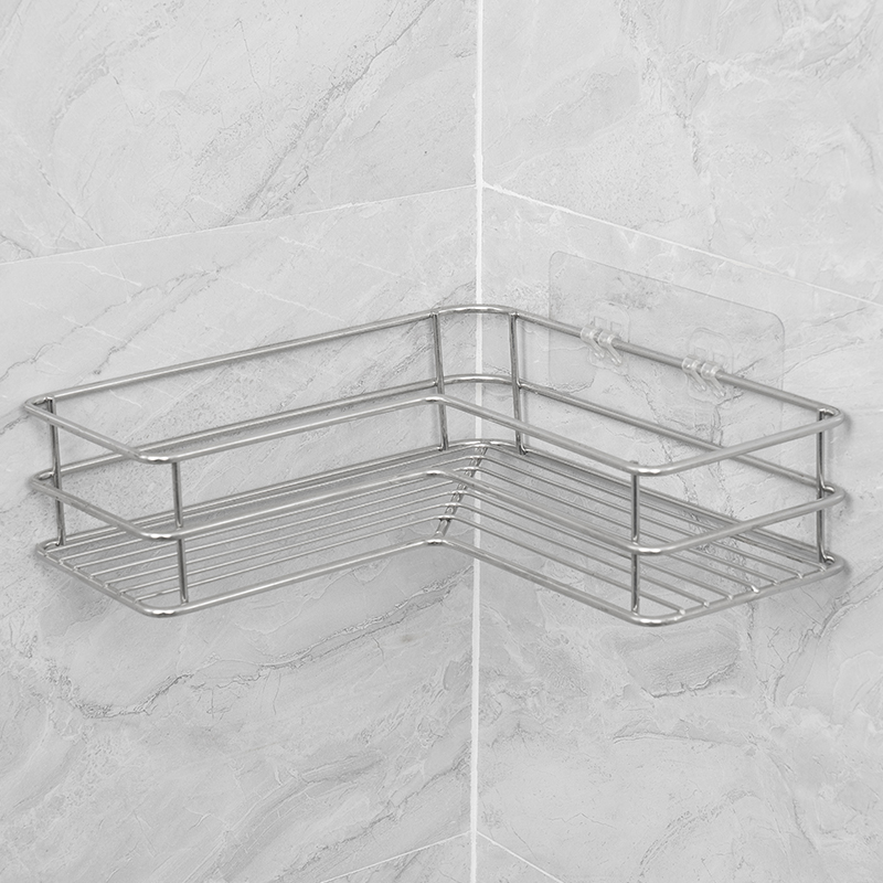 SUS304 Stainless Steel Corner Shower Caddy na may Pandikit
