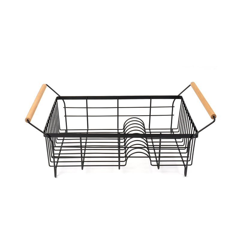 Stainless Steel Dish Drying Rack na may Cutlery Holder at Drainboard
