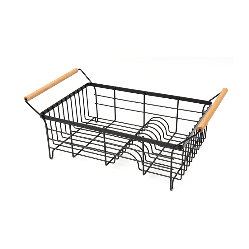 Stainless Steel Dish Drying Rack na may Cutlery Holder at Drainboard