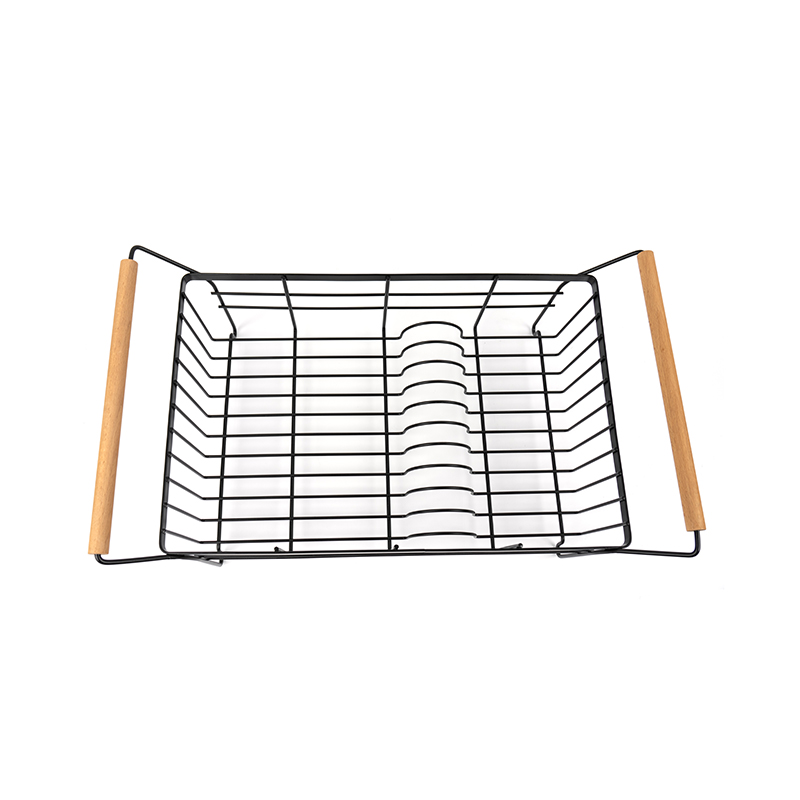 Stainless Steel Dish Drying Rack na may Cutlery Holder at Drainboard