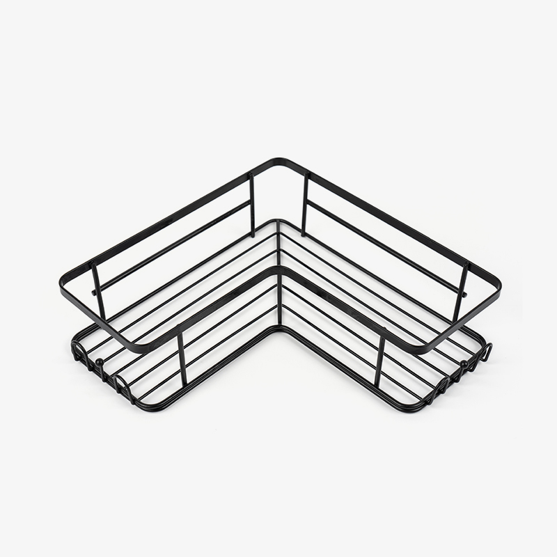 Black Corner Shower Caddy na Nakakabit sa Wall Stainless Steel