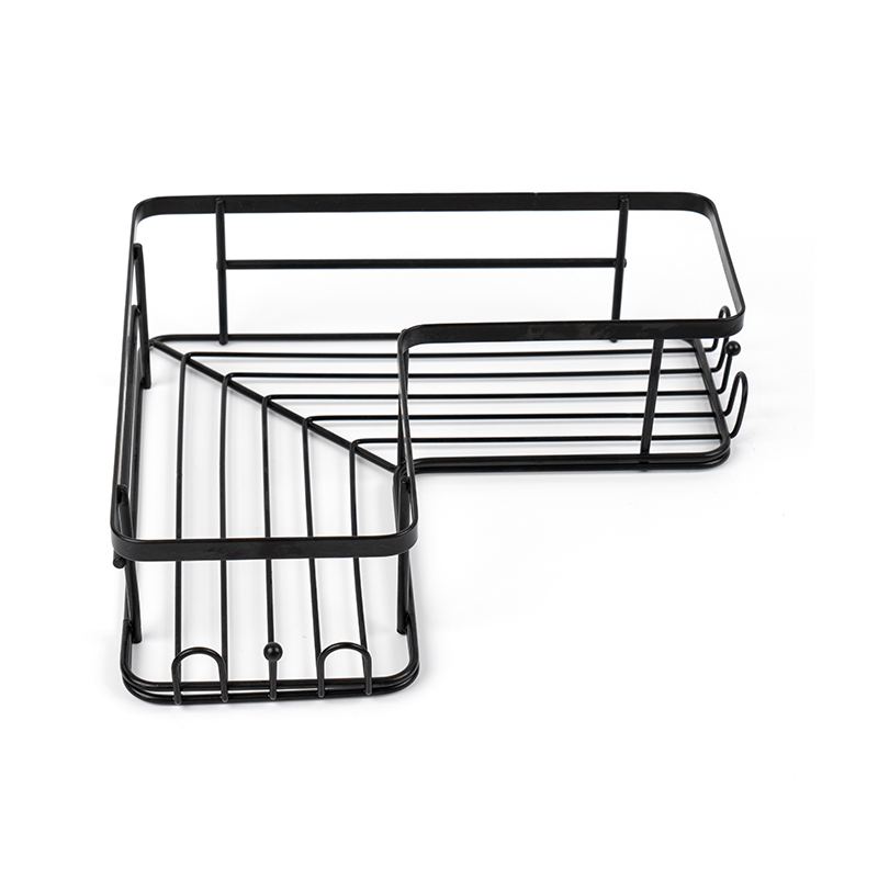 Black Corner Shower Caddy na Nakakabit sa Wall Stainless Steel