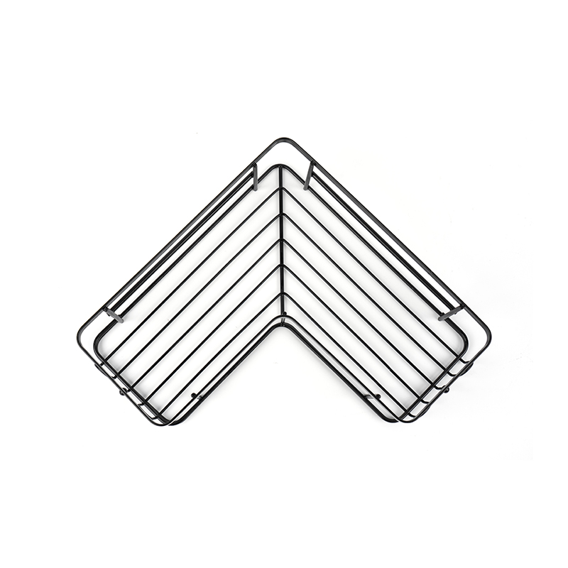 Black Corner Shower Caddy na Nakakabit sa Wall Stainless Steel