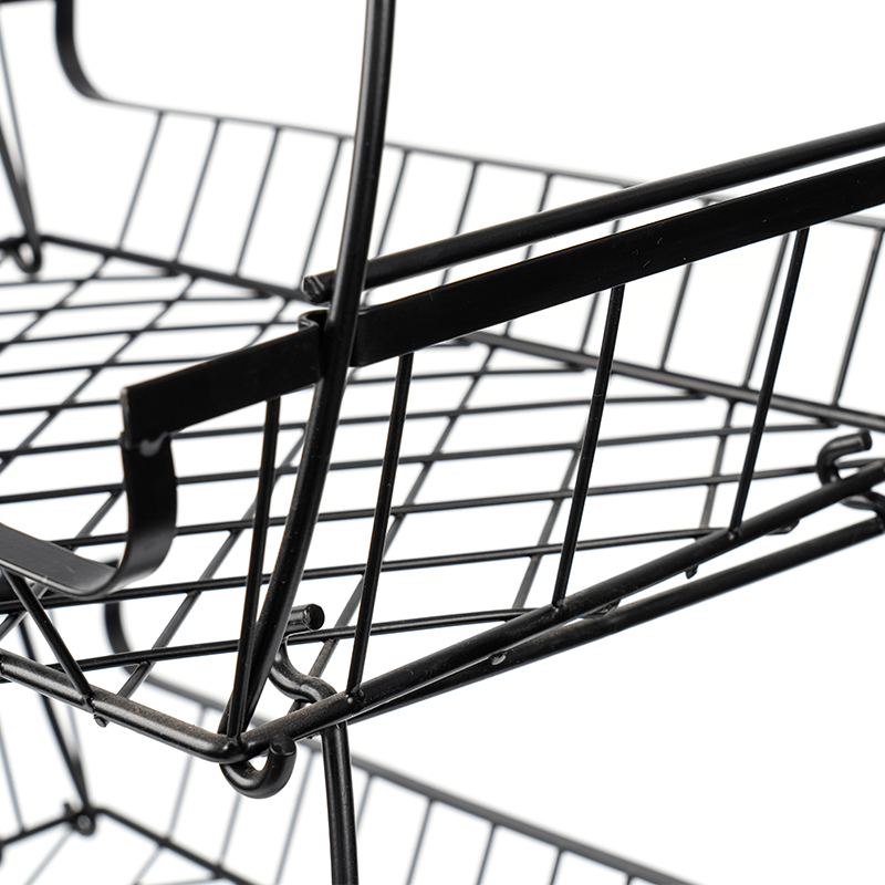 4-Tier Stackable Fruit & Vegetable Basket na may Rolling Wheels