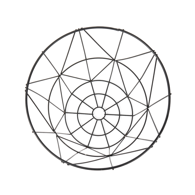 Black Round Wire Mesh Trash Can para sa Opisina at Silid-tulugan