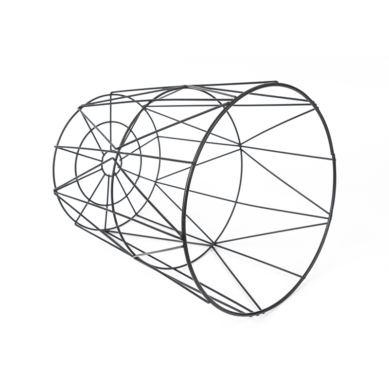 Black Round Wire Mesh Trash Can para sa Opisina at Silid-tulugan