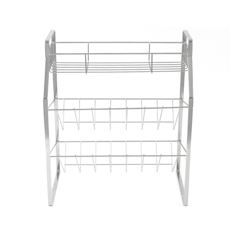 3-Tier Black Spice Rack na may Wall Mount para sa Kusina