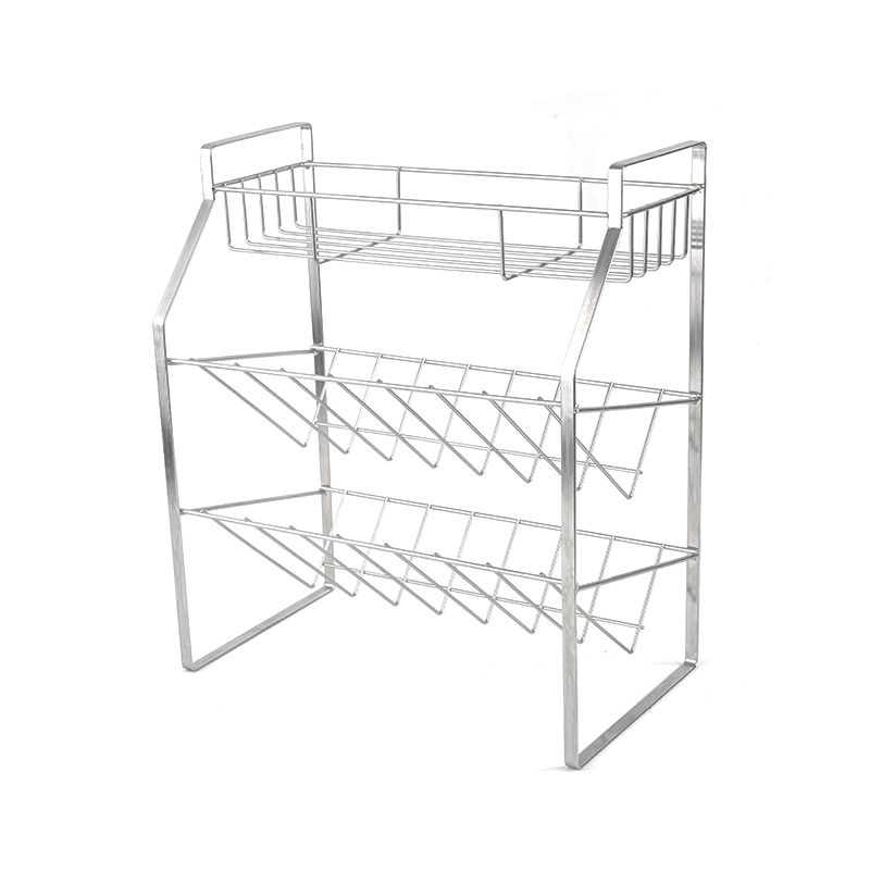 3-Tier Black Spice Rack na may Wall Mount para sa Kusina