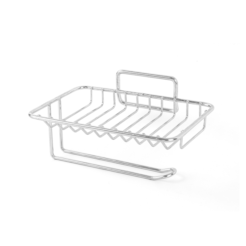 Ceramic Soap Dish na may Self-Drainage at Stainless Steel Stand