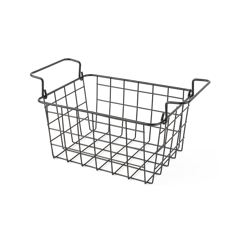 Metal Wire Mesh Stackable Utility Storage Bin, Malaking Parihaba