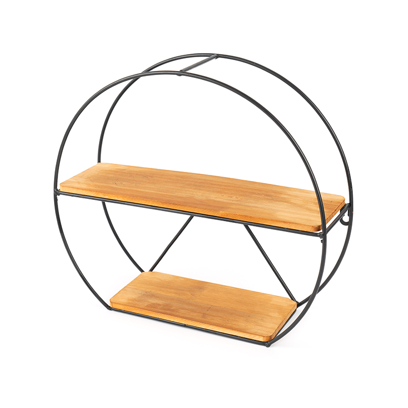 Golden Wall Shelf at Hanging Storage Basket para sa Kusina