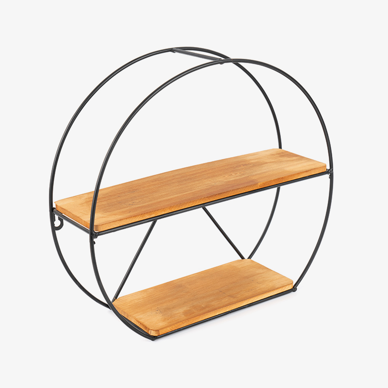 Golden Wall Shelf at Hanging Storage Basket para sa Kusina