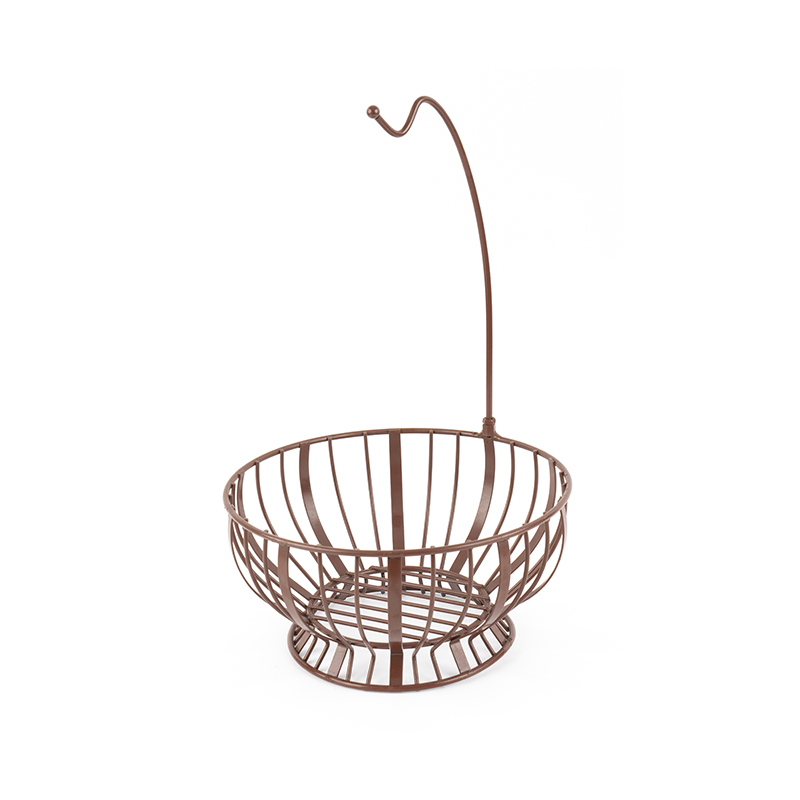 Basket ng prutas na may sabitan ng saging para sa kusina