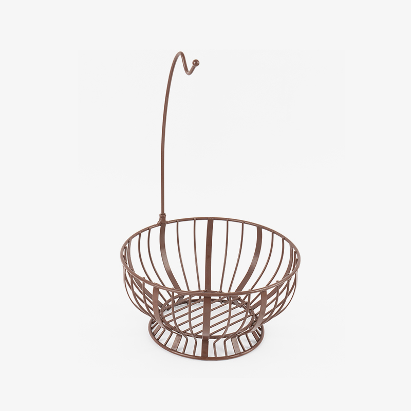 Basket ng prutas na may sabitan ng saging para sa kusina